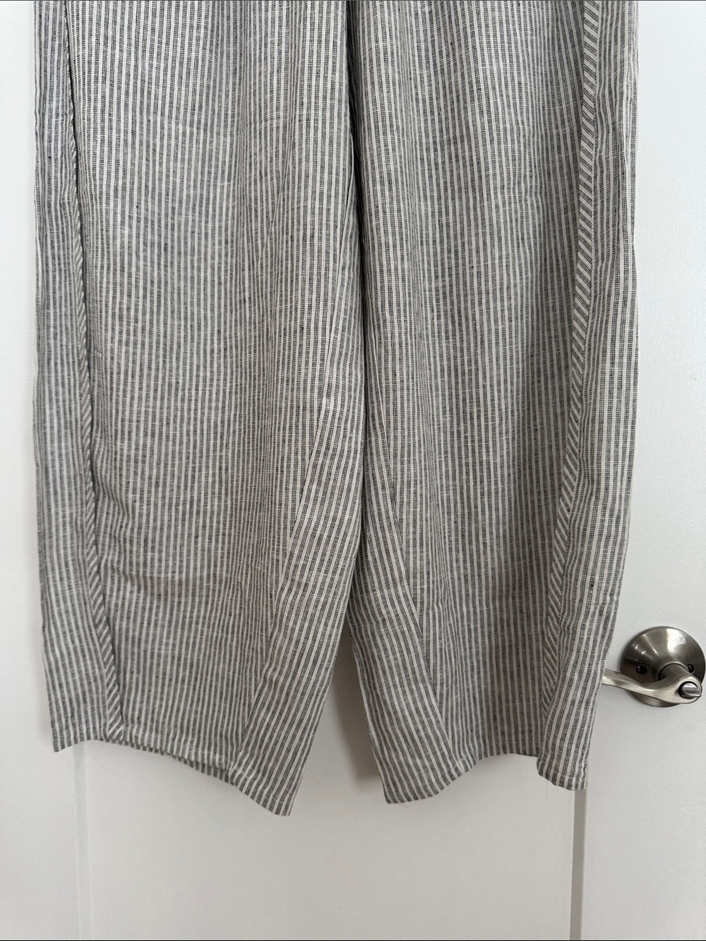 NWT! ✨ Striped Linen-Blend Barrel Leg Drawstring Pants - Picture 6 of 8